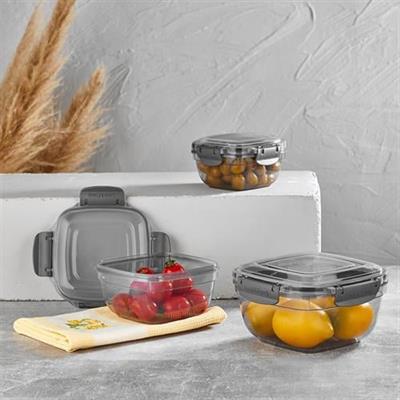 Vip Ahmet Kare Saklama Kabı Füme 3 lü Set VP-022