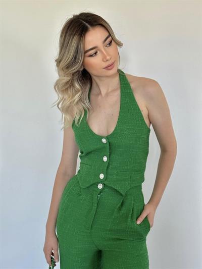 Yeşil Yelek Ve Pantolon Takım