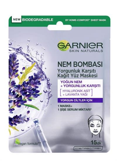 Garnier Nem Bombası Yorgunluk Karşıtı Kağıt Yüz Maskesi