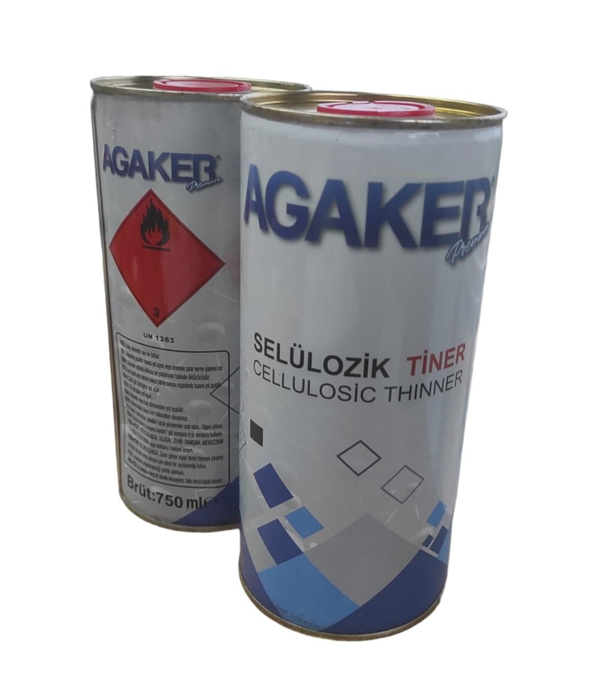 Agaker Selülozik Tiner 1/1 750ml