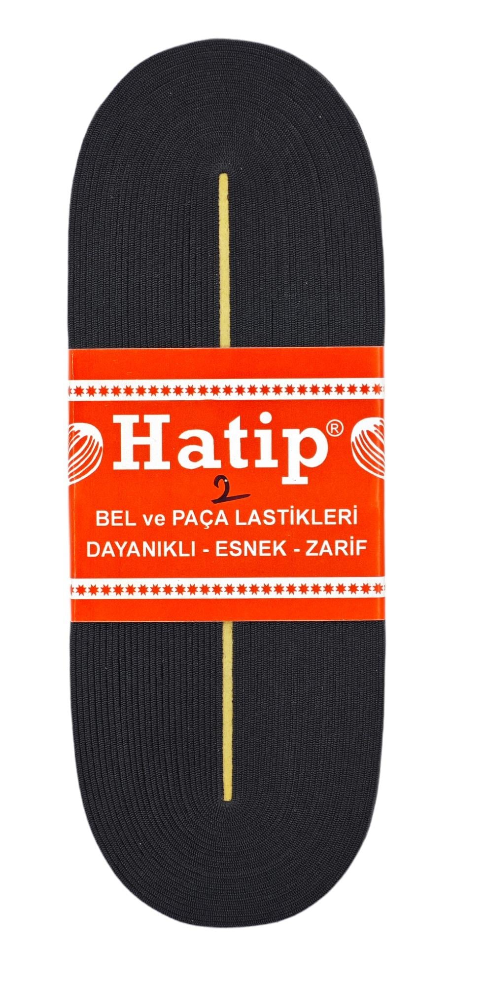 Hatip Paça Lastiği 2Cm - Siyah