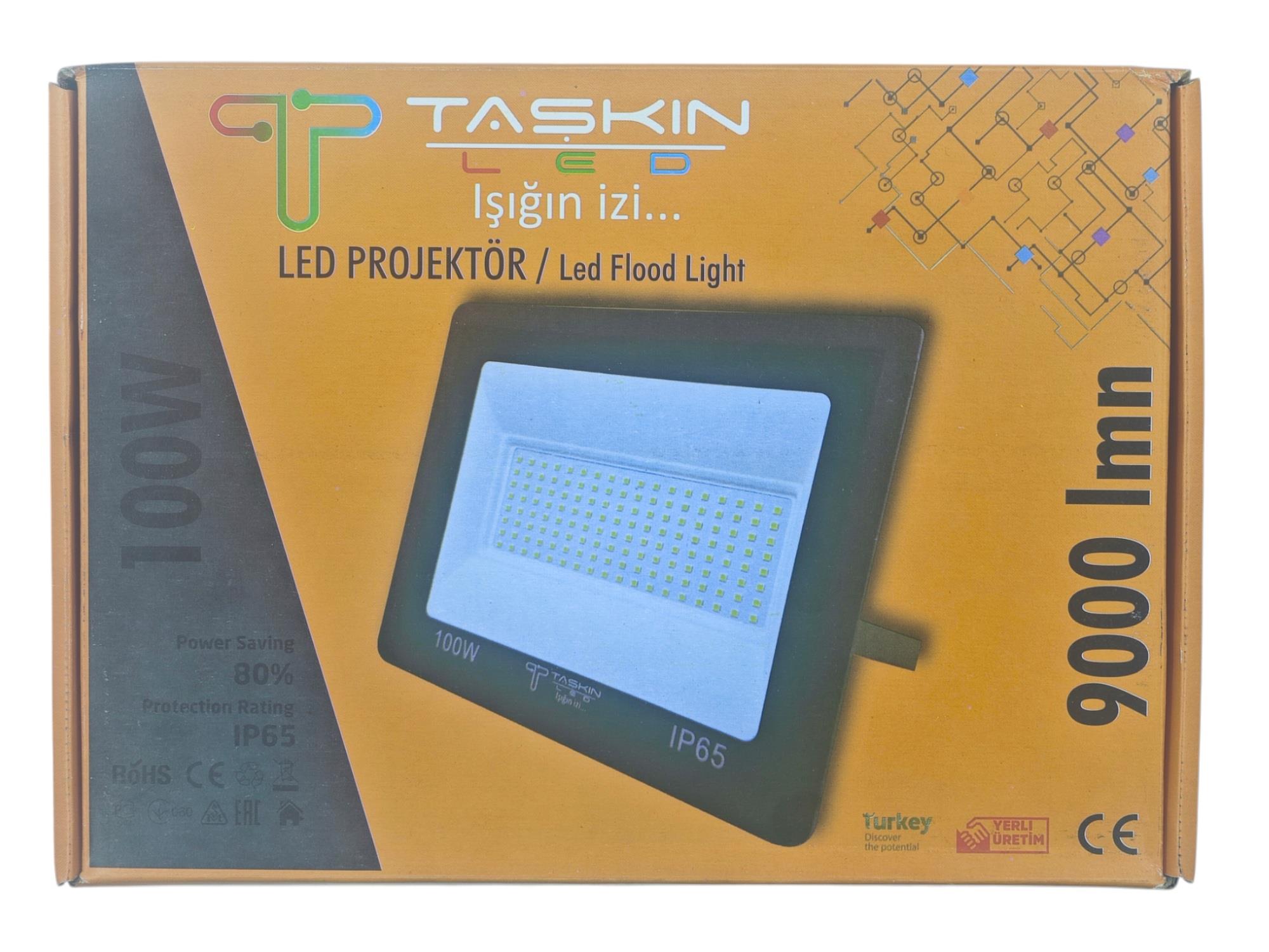 01080   Taşkın Led 100W Tablet Projektör 900lmn