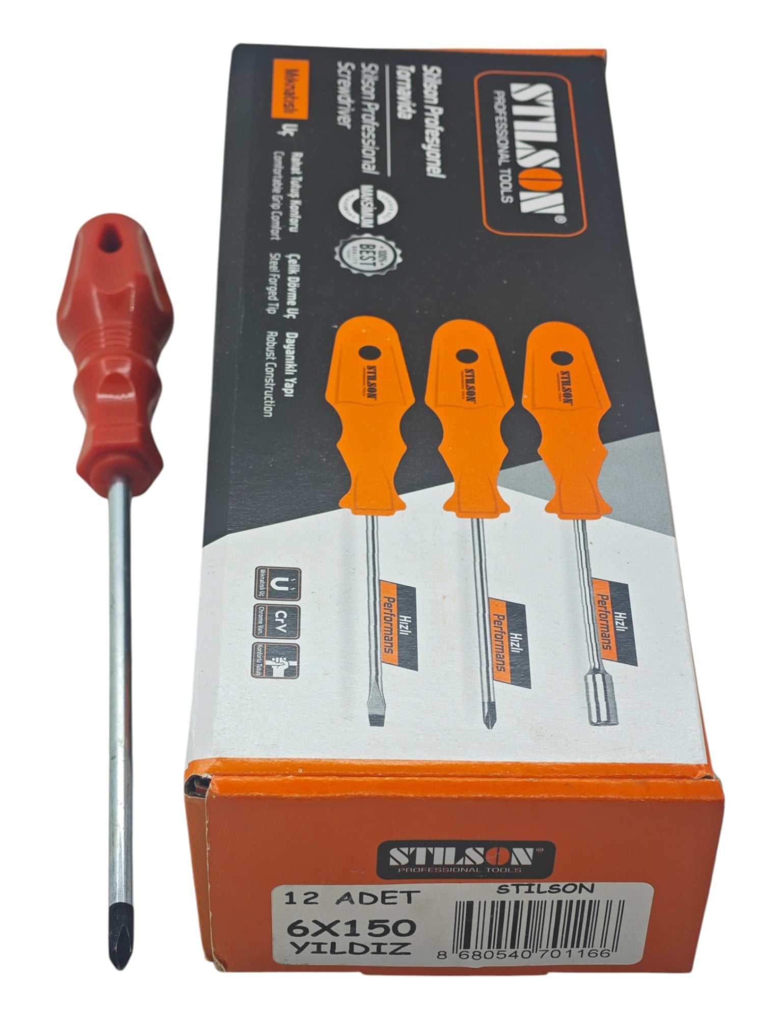 0116   Stilson Klasık Yıldız Tornavida 6*150mm