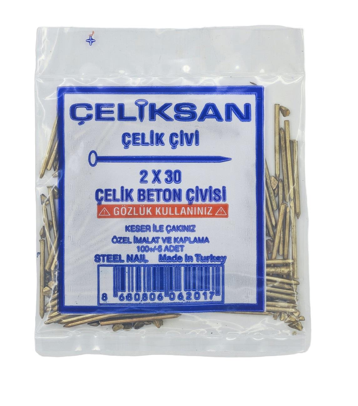 Çeliksan Çelik Çivi 2*30 (Beton)