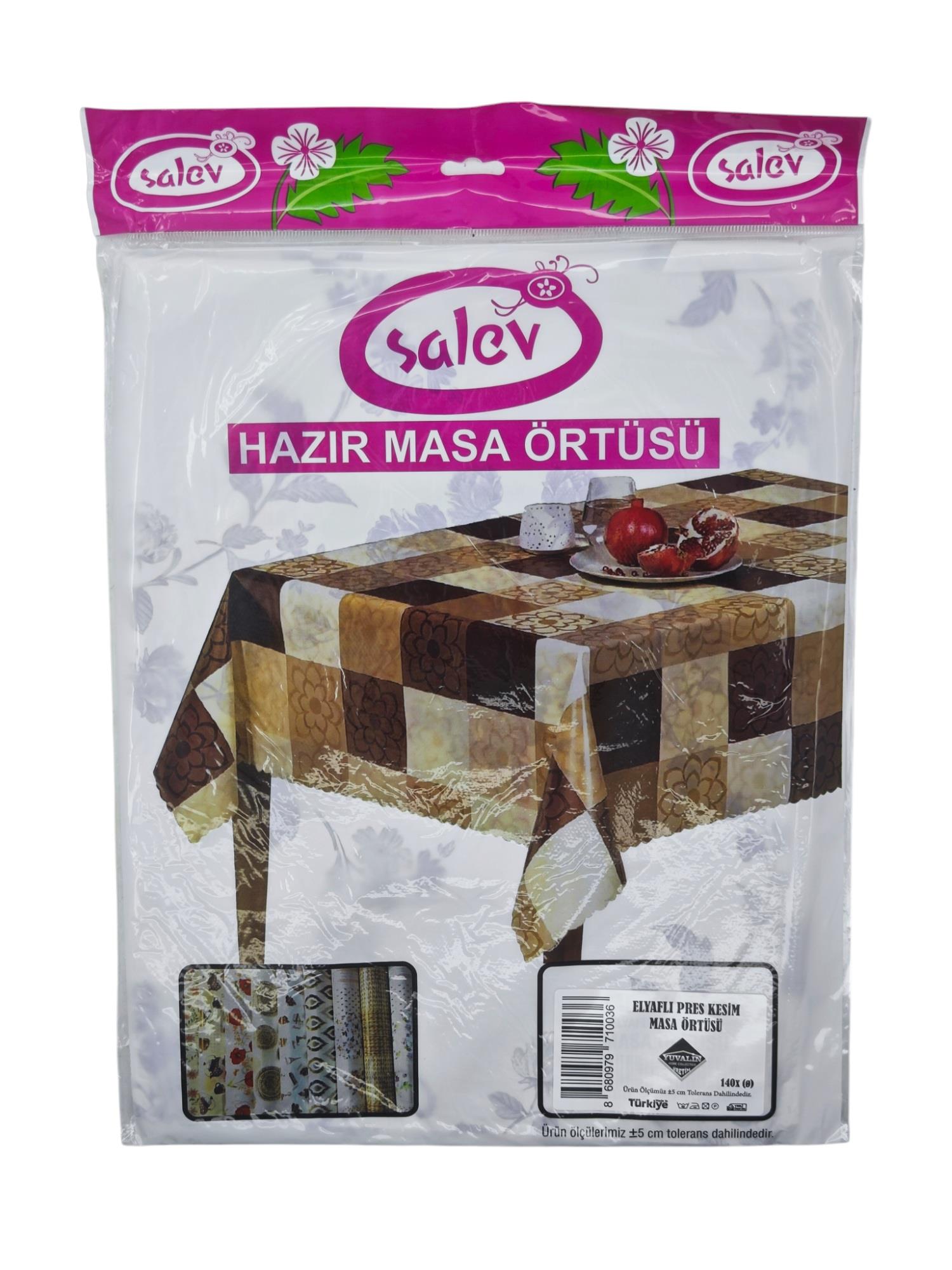 1003   Salev Elyaflı Masa Örtüsü 140cm - Yuvarlak