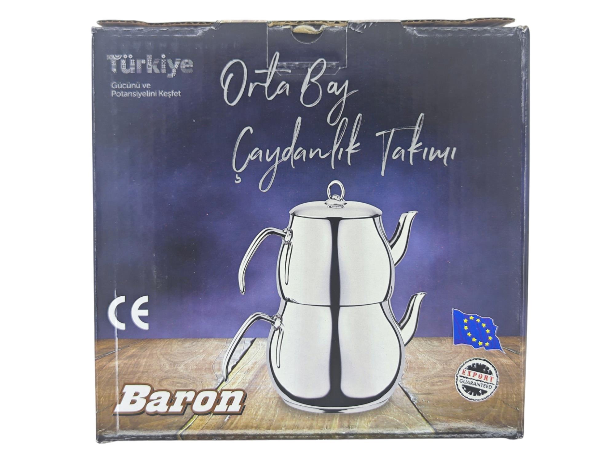 1046   Baron Orta Boy Çaydanlık Takımı