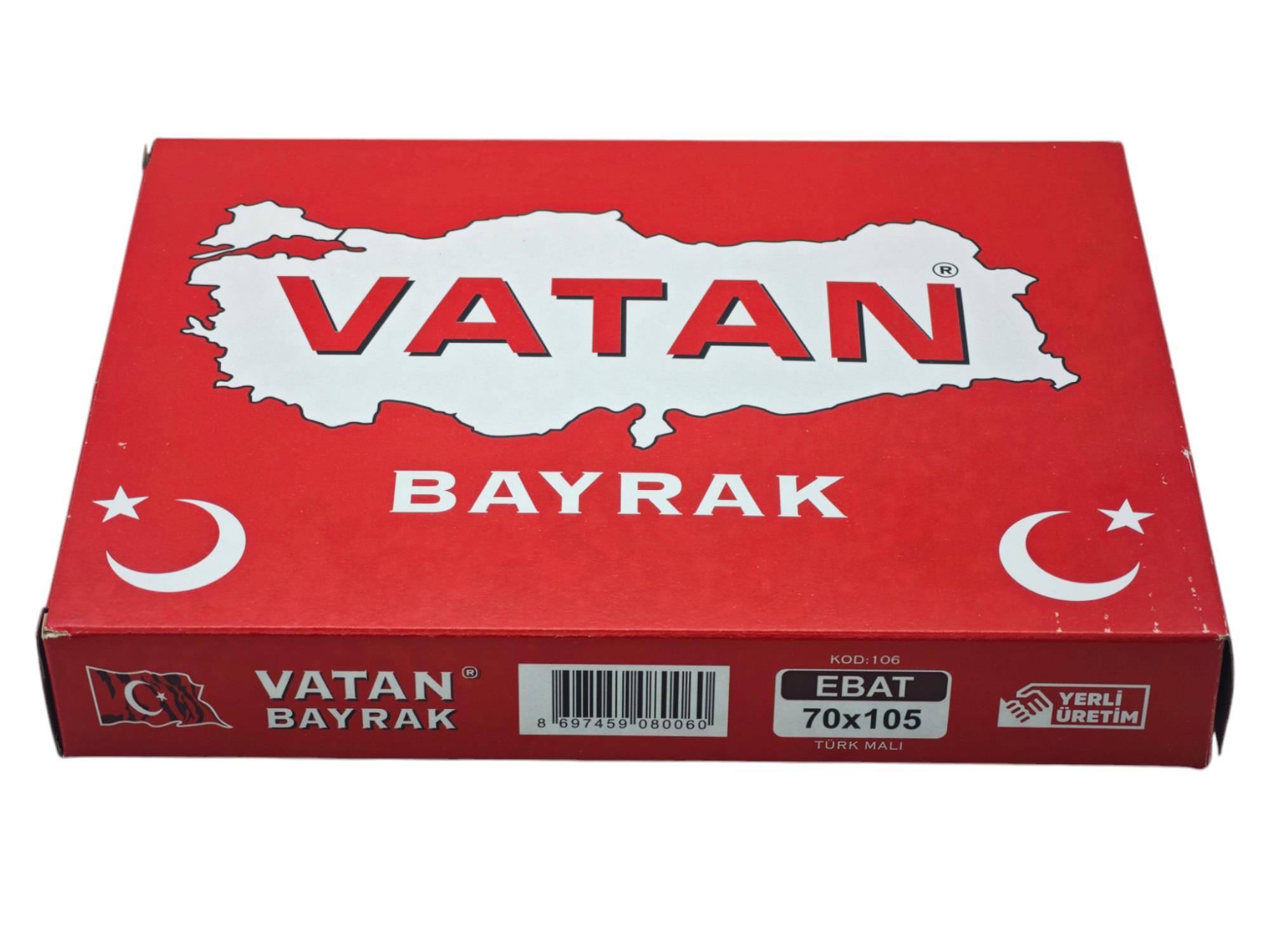 106   Vatan Ebatlı Kumaş Bayrak 70*105cm