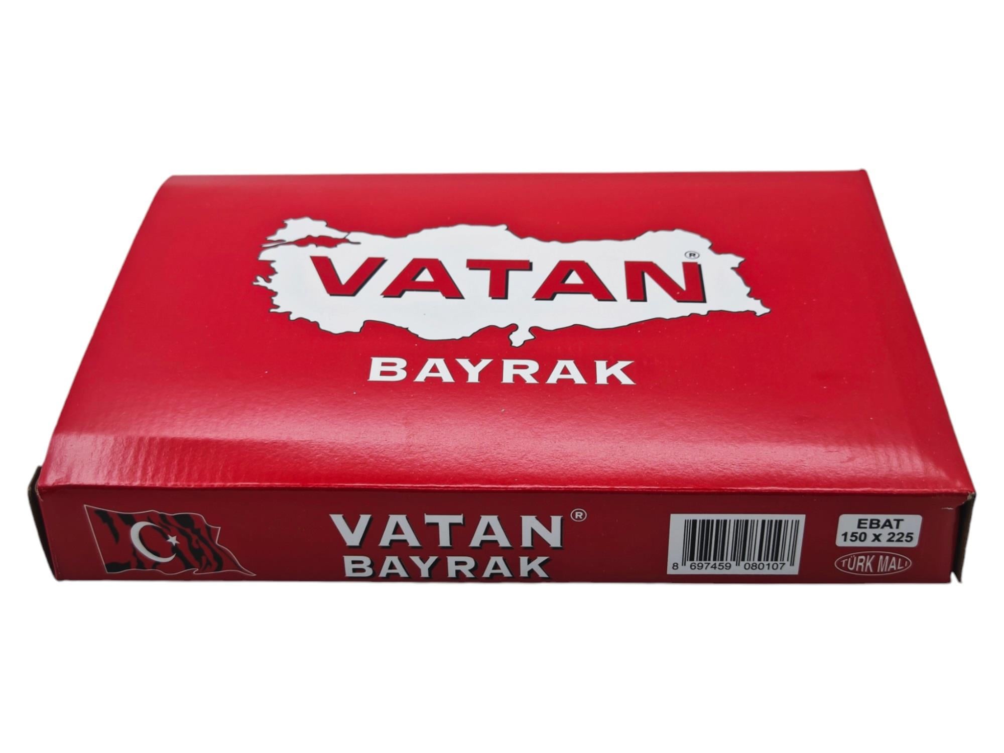 110   Vatan Ebatlı Kumaş Bayrak 150*225cm