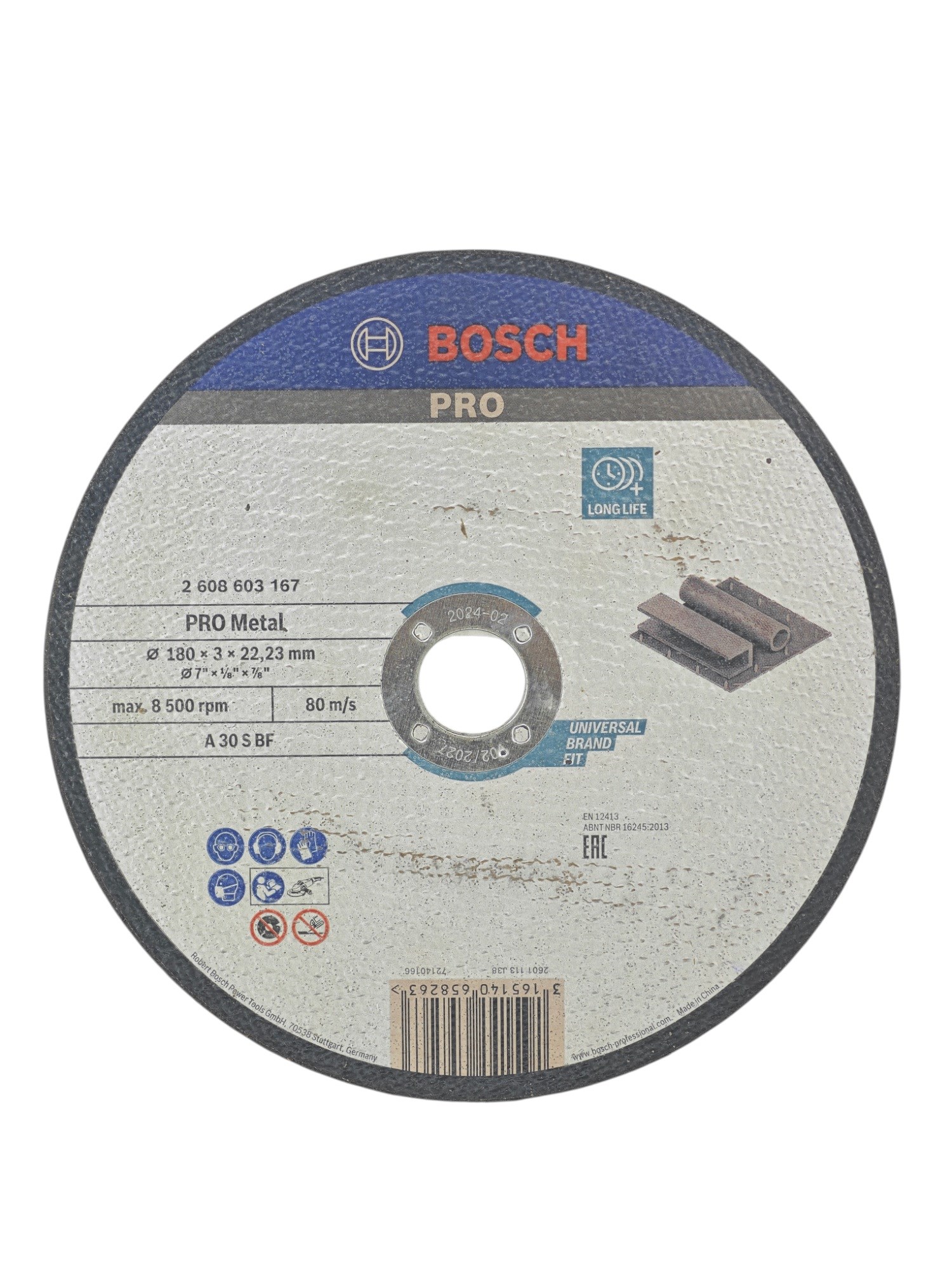 2 608 603 167   Bosch Pro Metal Kesici 3*180mm