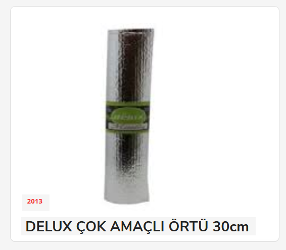 Delux Çok Amaçlı Örtü 30Cm*1.7M -Metalize