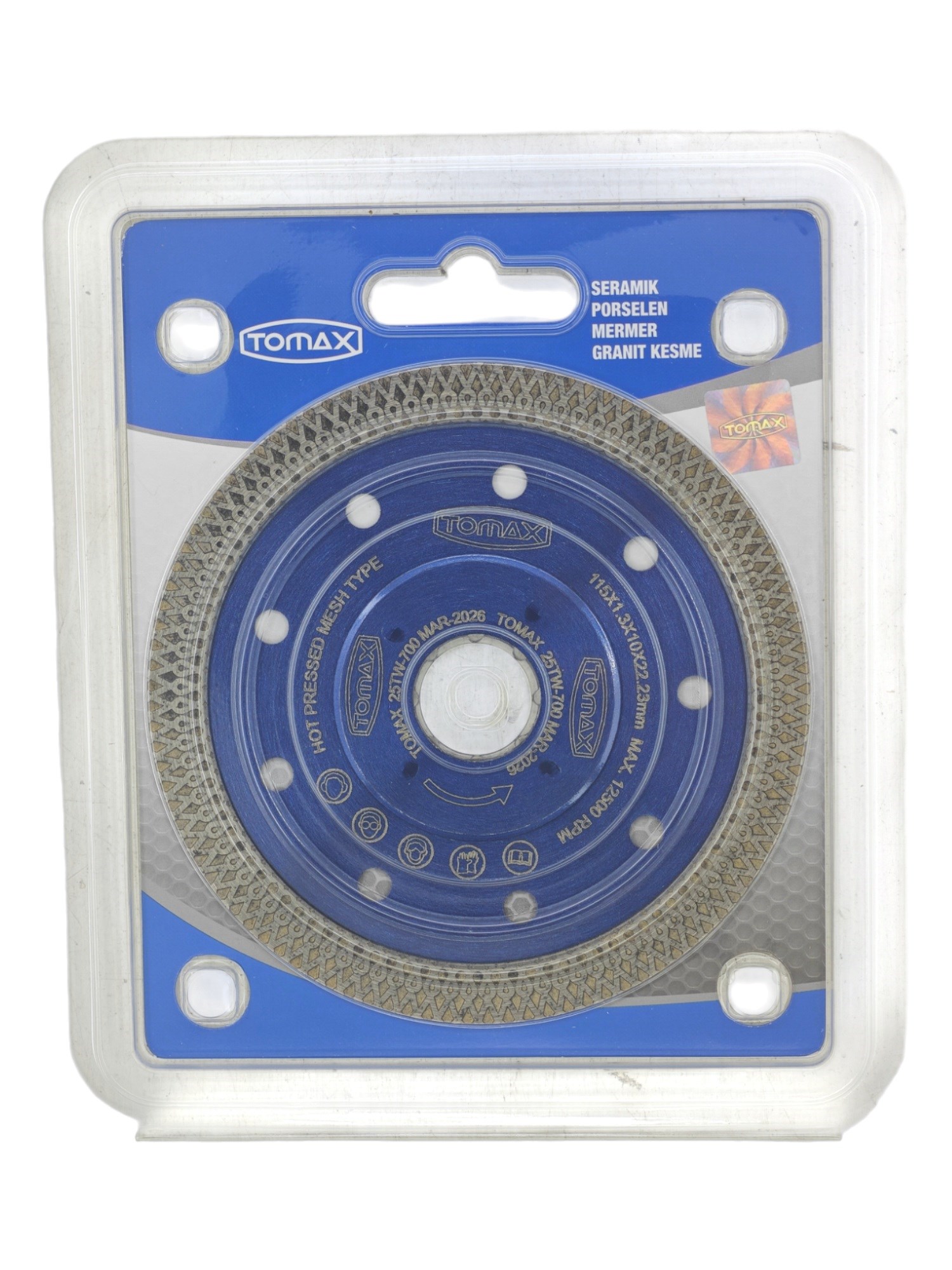 25TW-700   Tomax Seramik Mermer İnce Hassas Kesim 115*1.3*22mm