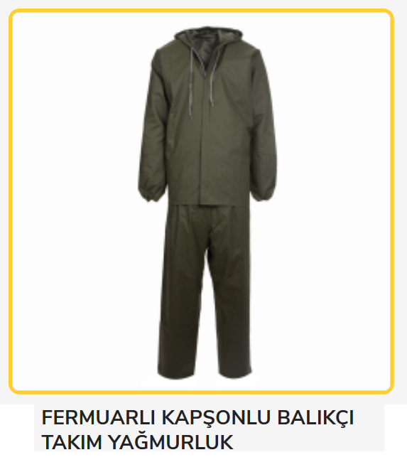 Normal Fermuarlı Takım Yağmurluk
