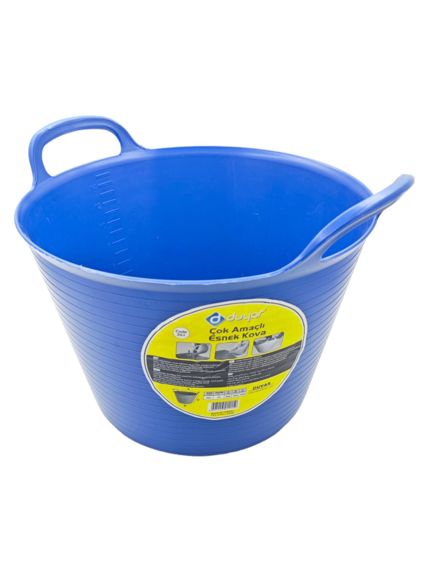 351   Duyar Elastik Kova 15Lt - Mavi