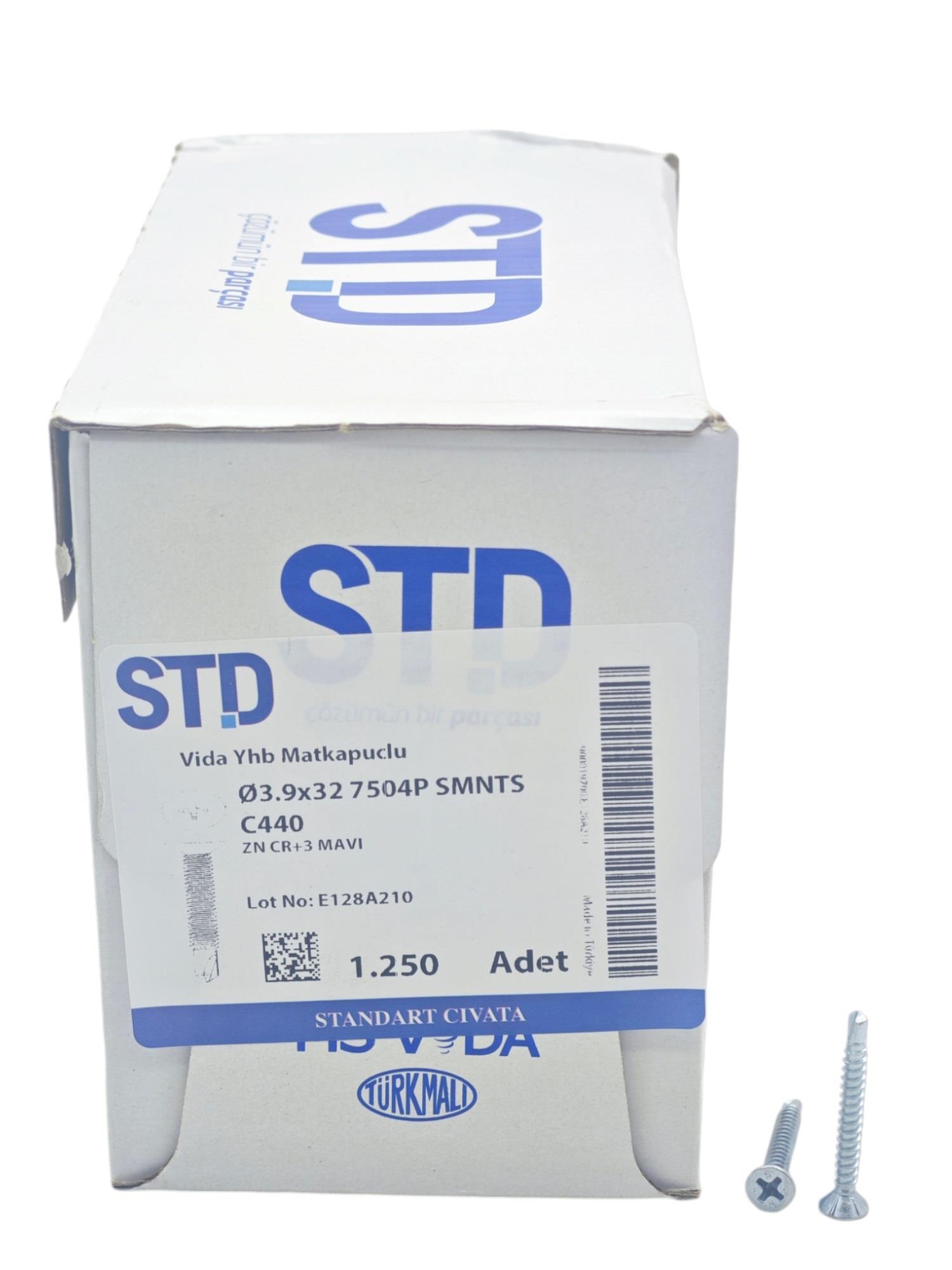 3932   Std 3.9*32 Yhb Matkap Uçlu Vida 1250Li