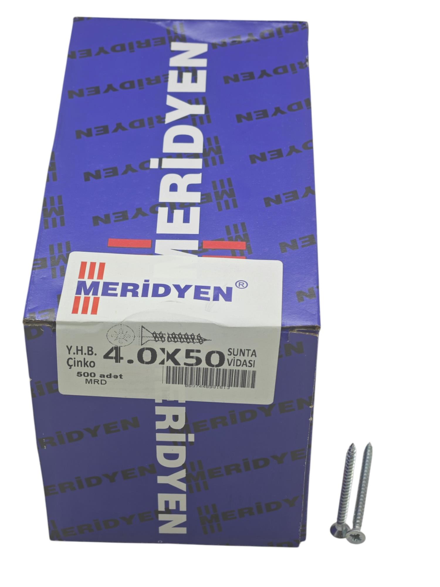 4050   Meridyen 4.0*50 YBH Sunta Vidası 500lü