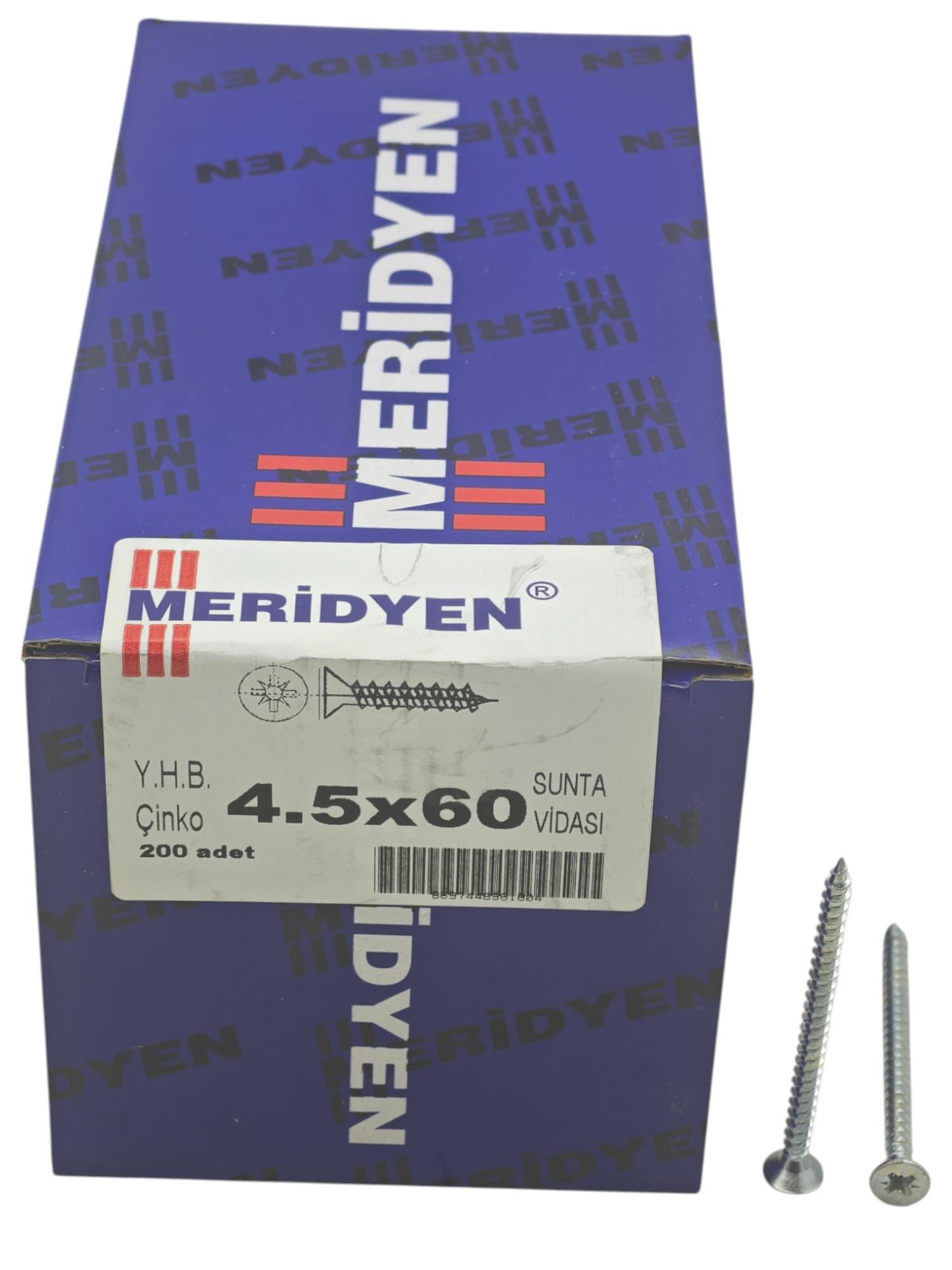 4560   Meridyen 4.5*60 YBH Sunta Vidası 200lü