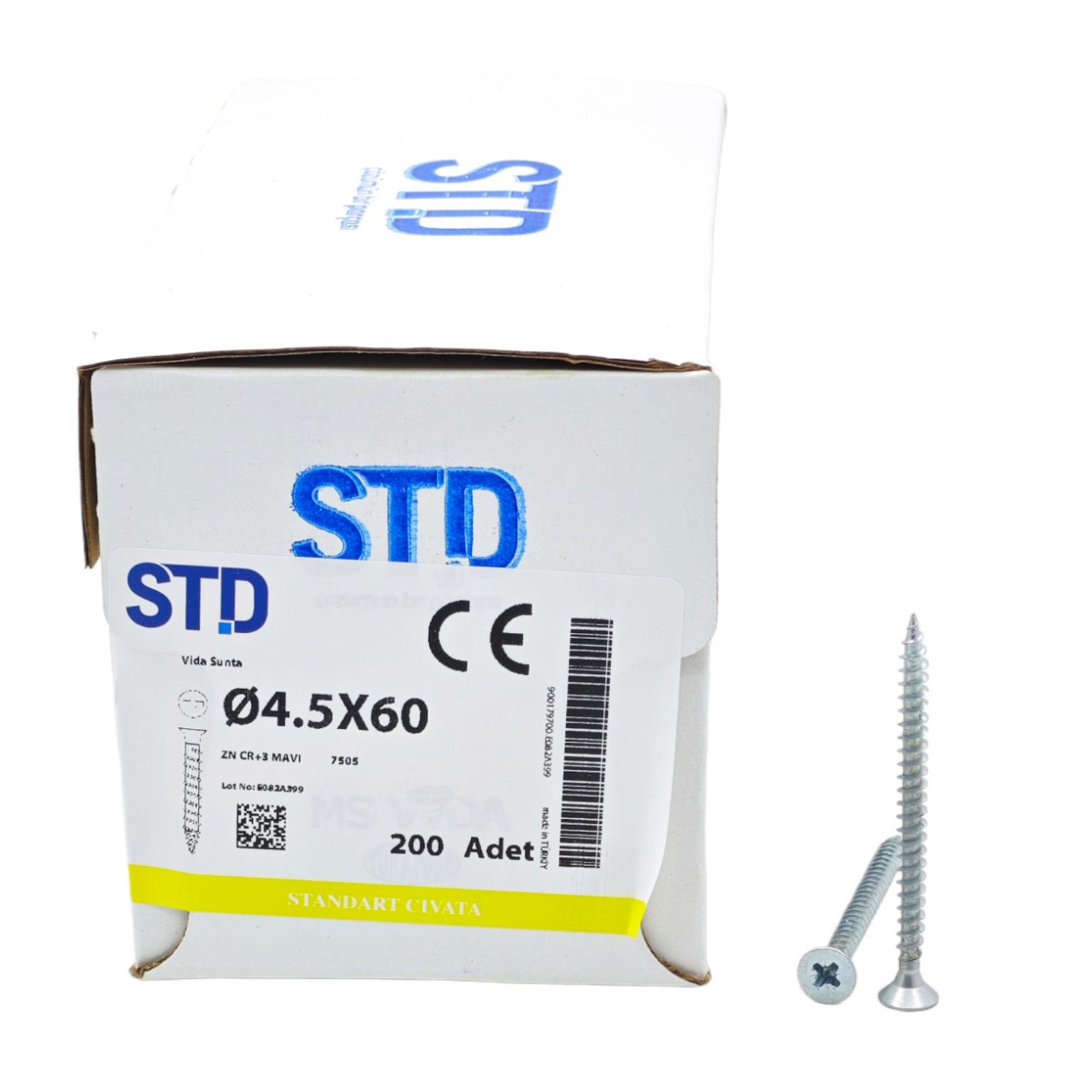 Std Ybh Sunta Vidası 4.5*60 200Lü