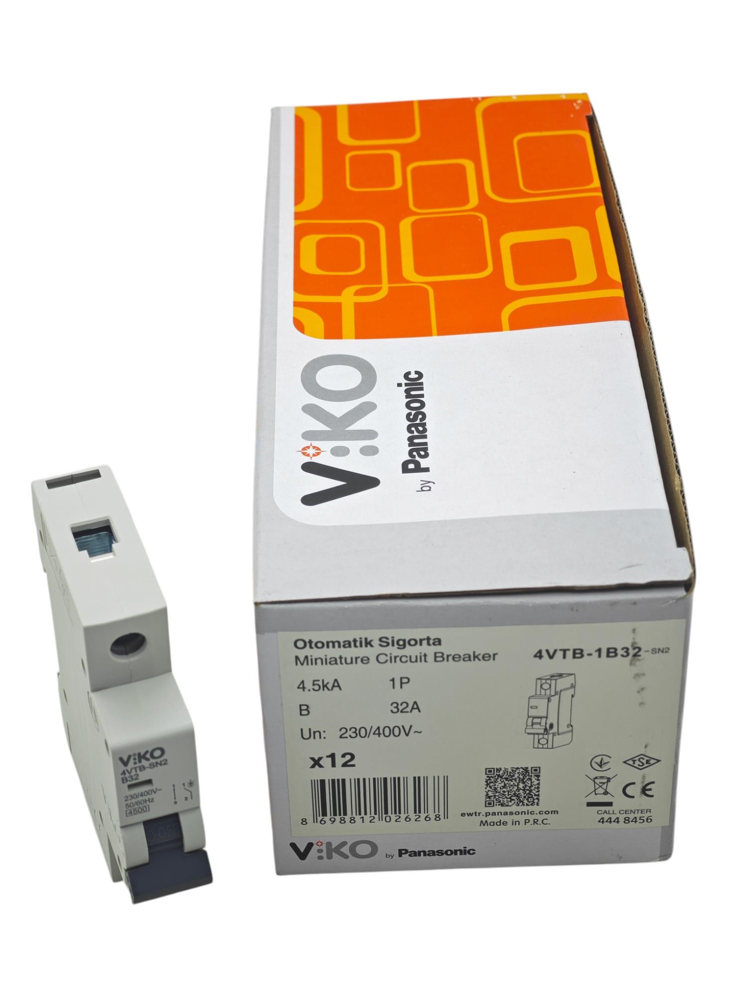4Vtb-1B32-SN2   Viko Otomatik Sigorta 32A