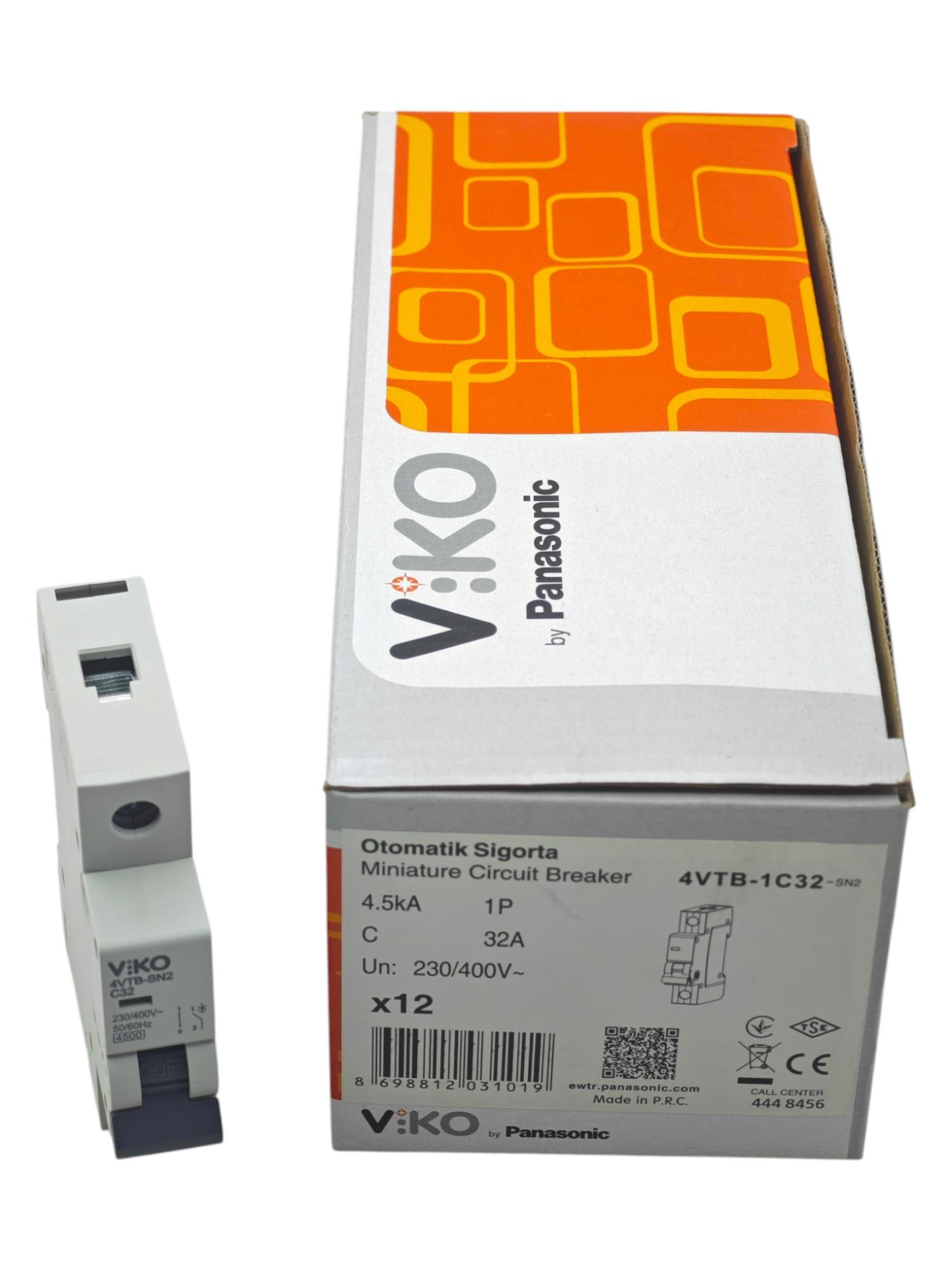 4VTB-1C32-SN2   Viko Otomatik Sigorta 32A