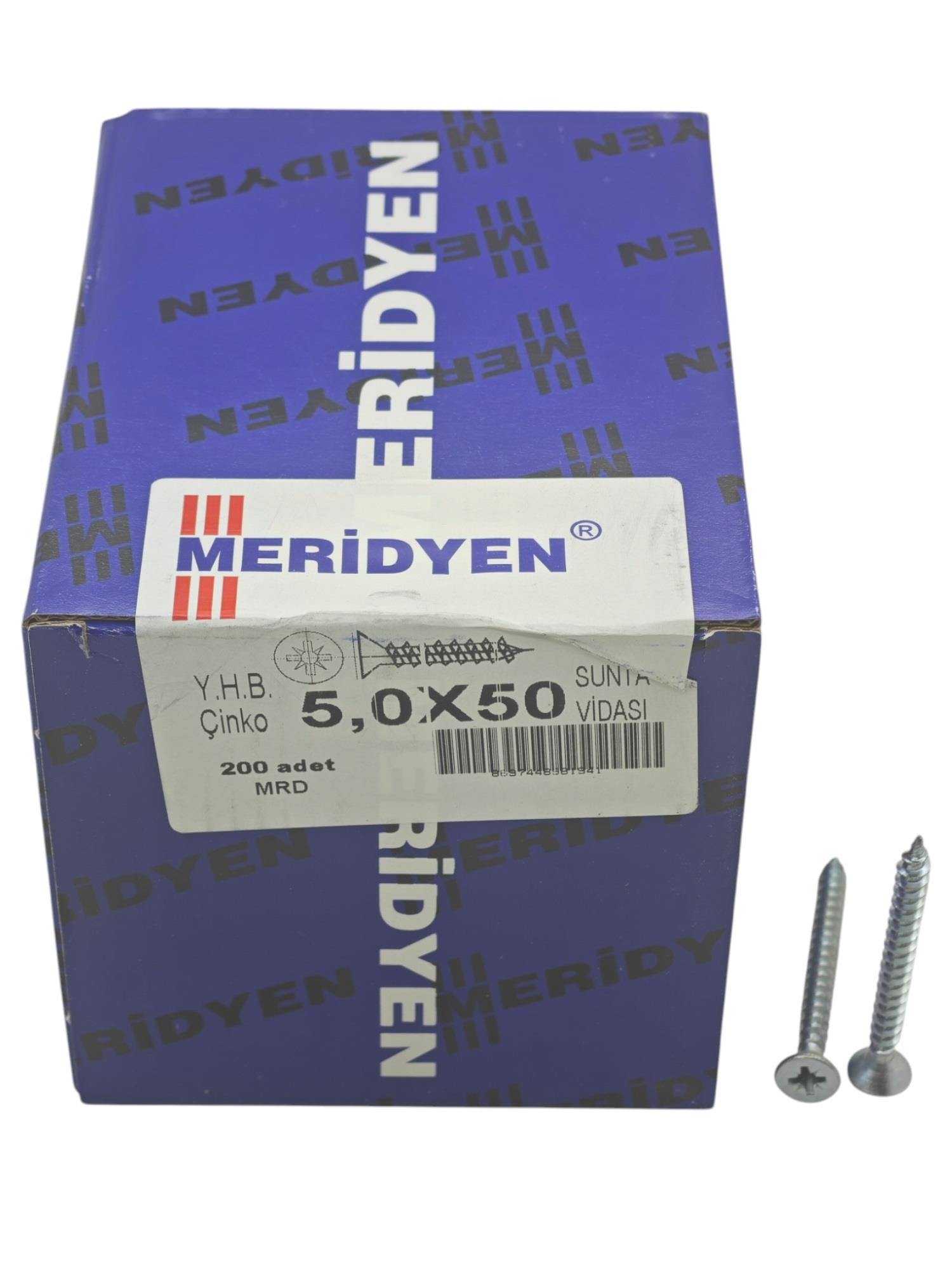 5050   Meridyen 5.0*50 YBH Sunta Vidası 200lü