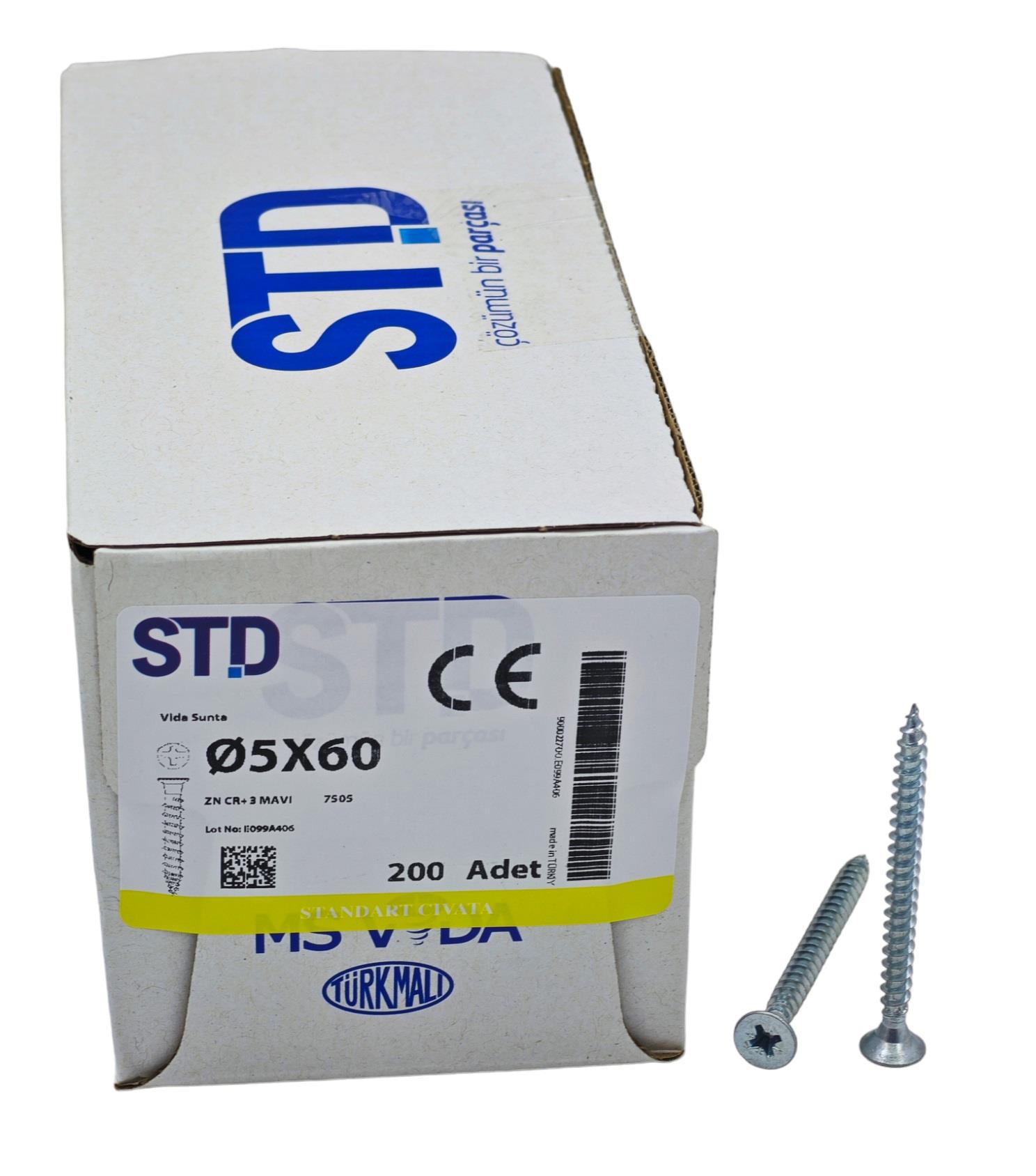 Std Ybh Sunta Vidası 5*60 200Lü