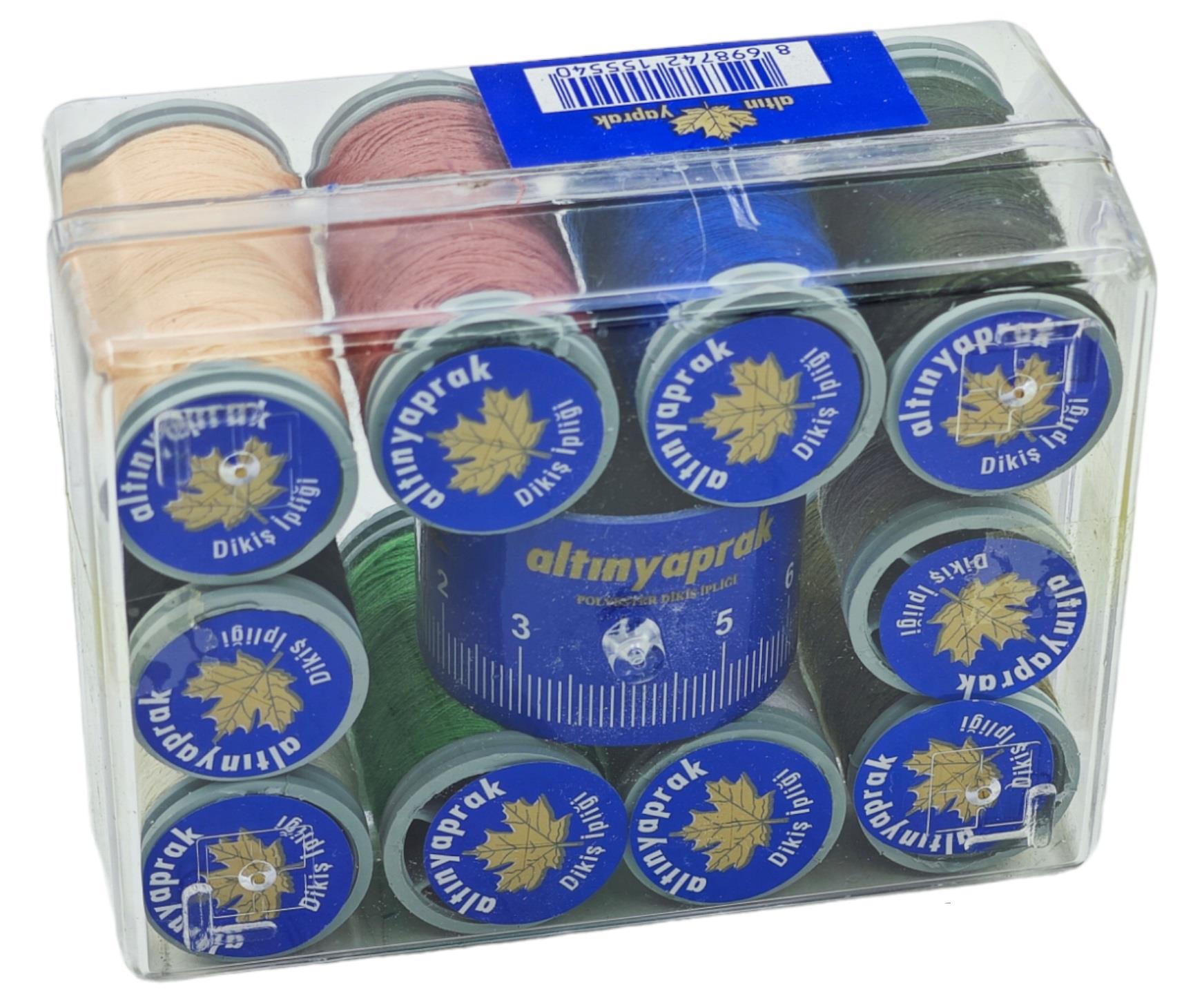 Altınyaprak Kare İplik Seti 10Lu - Mezuralı