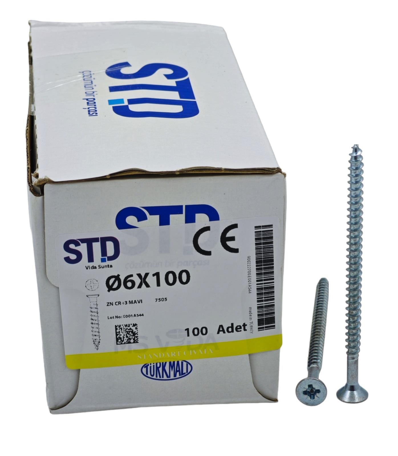 Std Ybh Sunta Vidası 6*100 100Lü
