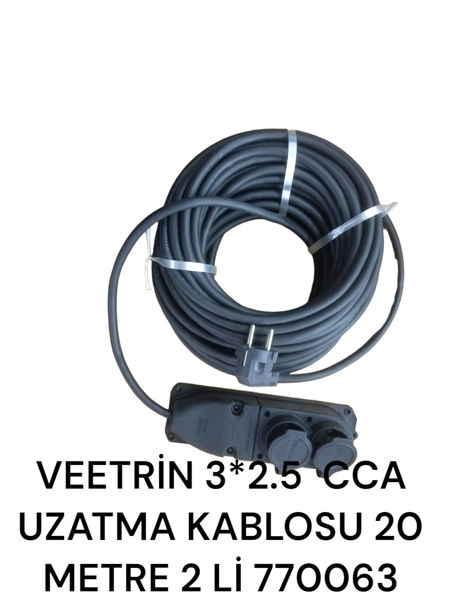 Veetrin 3*2,5 Cca Uzatma Kablosu 20M - 2Li