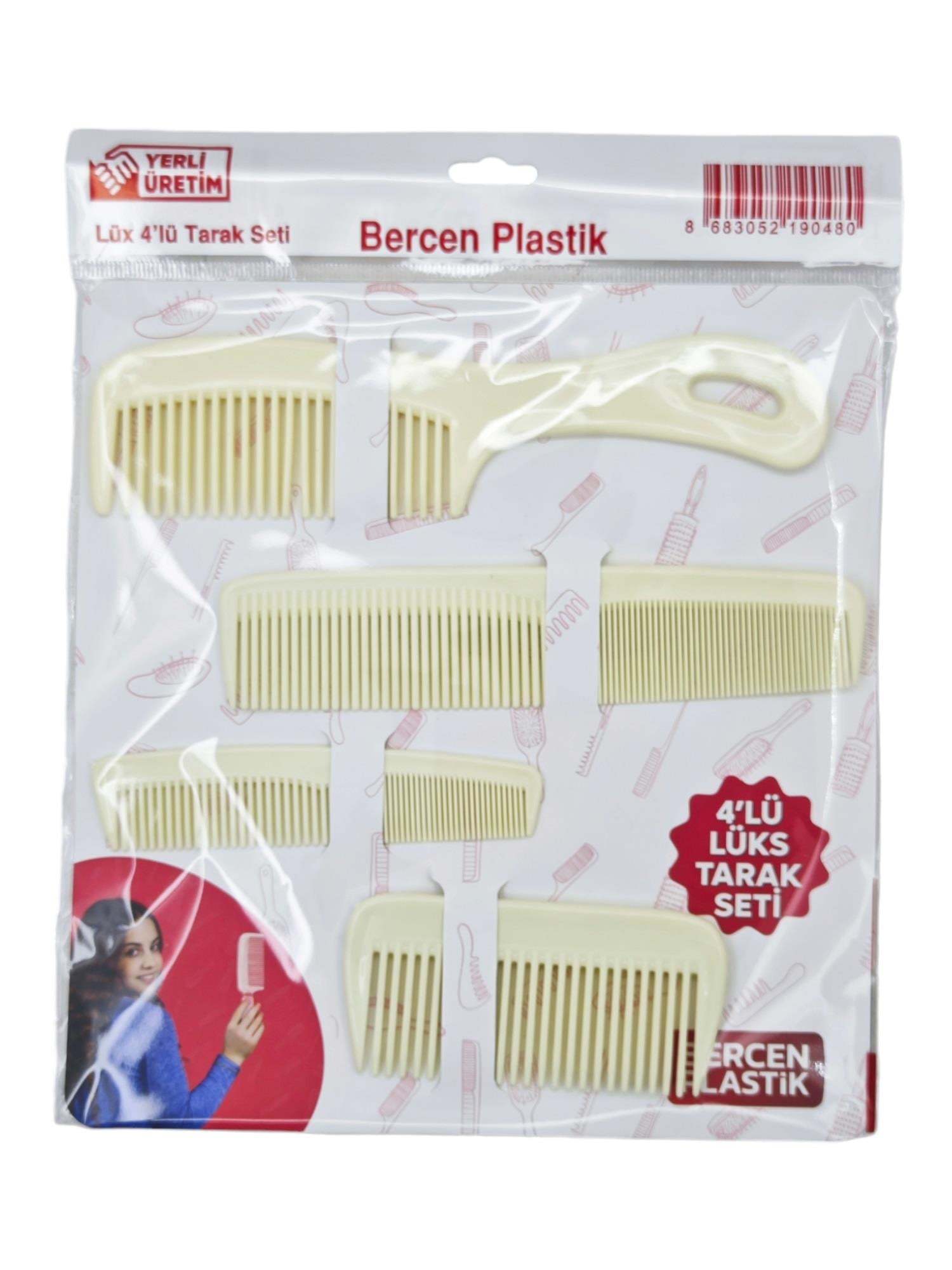 9048   Bercen Plastik 4lü Tarak Seti