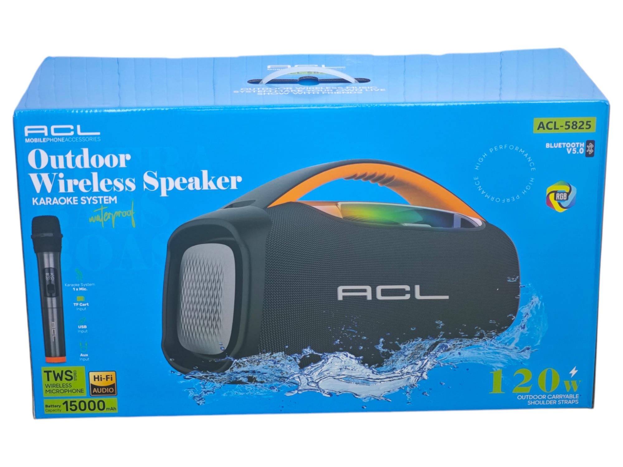 ACL-5825   ACL Mikrofonlu Bluetootlu Şarjlı Müzik Kutusu 120W