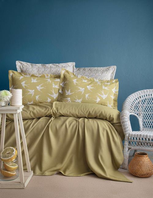 Apricitas Çift Kişilik Bambu Pıke Set Freely Olıve