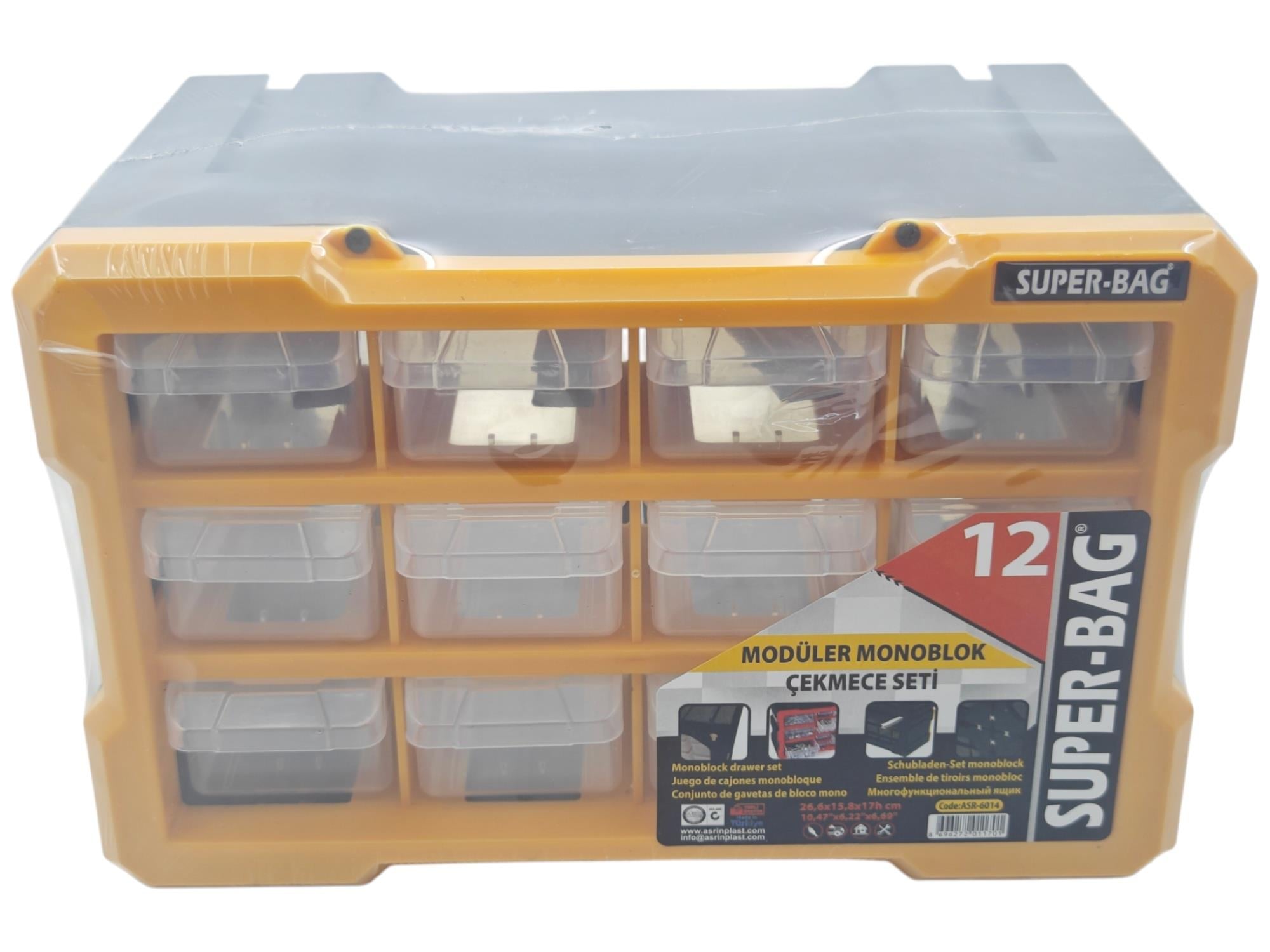 ASR-6014   Super-Bag 12li Modüler Monoblok Çekmece Seti