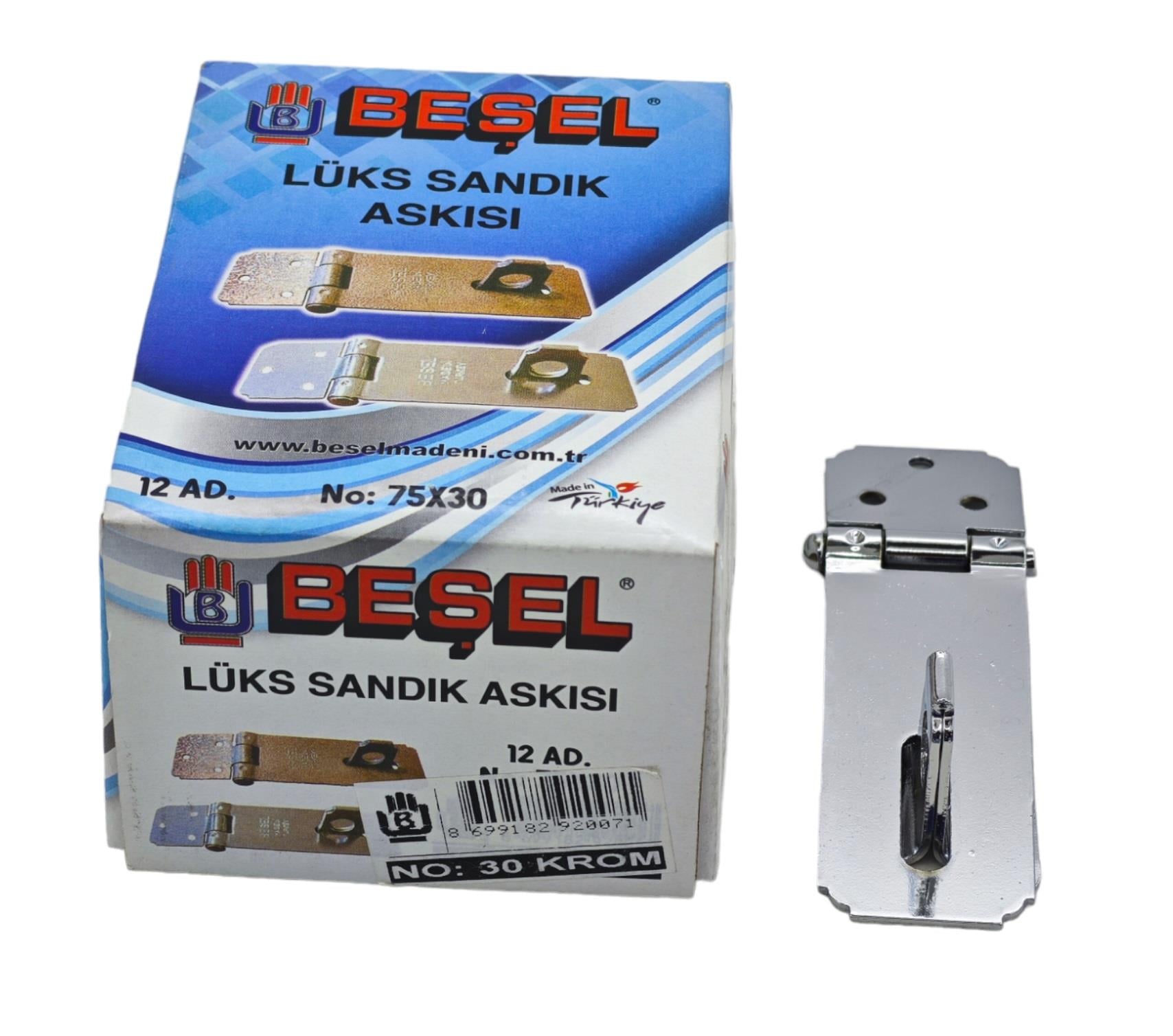 Beşel Lüks Sandık Askısı 75*30 No:30 - Krom