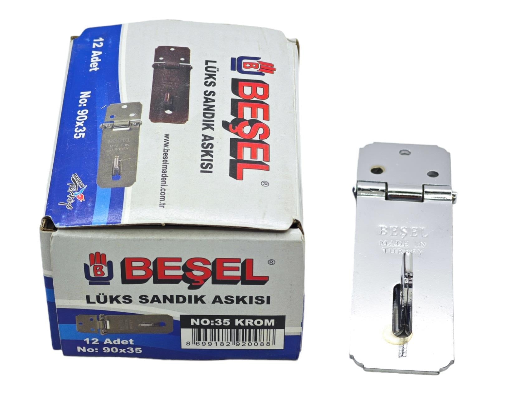 Beşel Lüks Sandık Askısı 90*35 No:35 - Krom