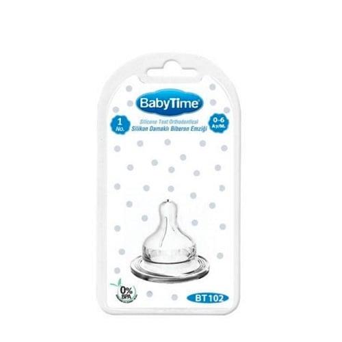 Baby Time Silikon Emzik Geniş Ağız BT-102 0-6 Ay