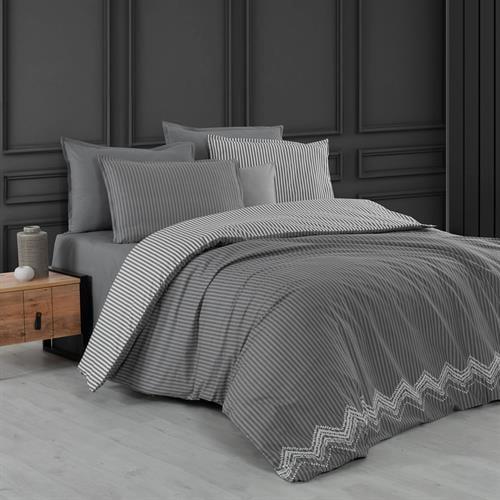 Bazaar Ranfors Ole Gri Nevresim Takımı Çift Kişilik