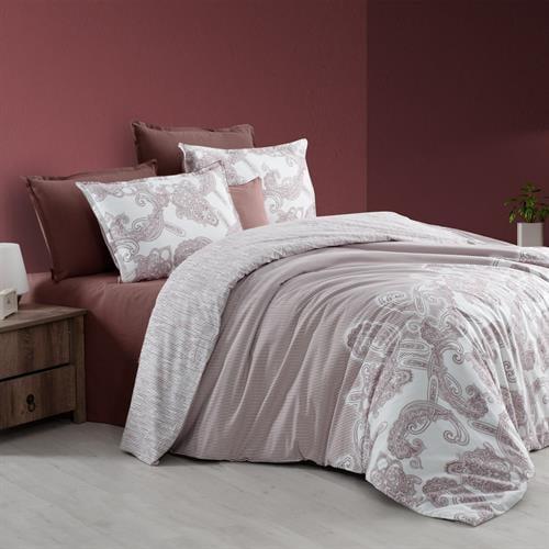 Bazaar Ranfors Patrıca Bordo Nevresim Takımı Çift Kişilik