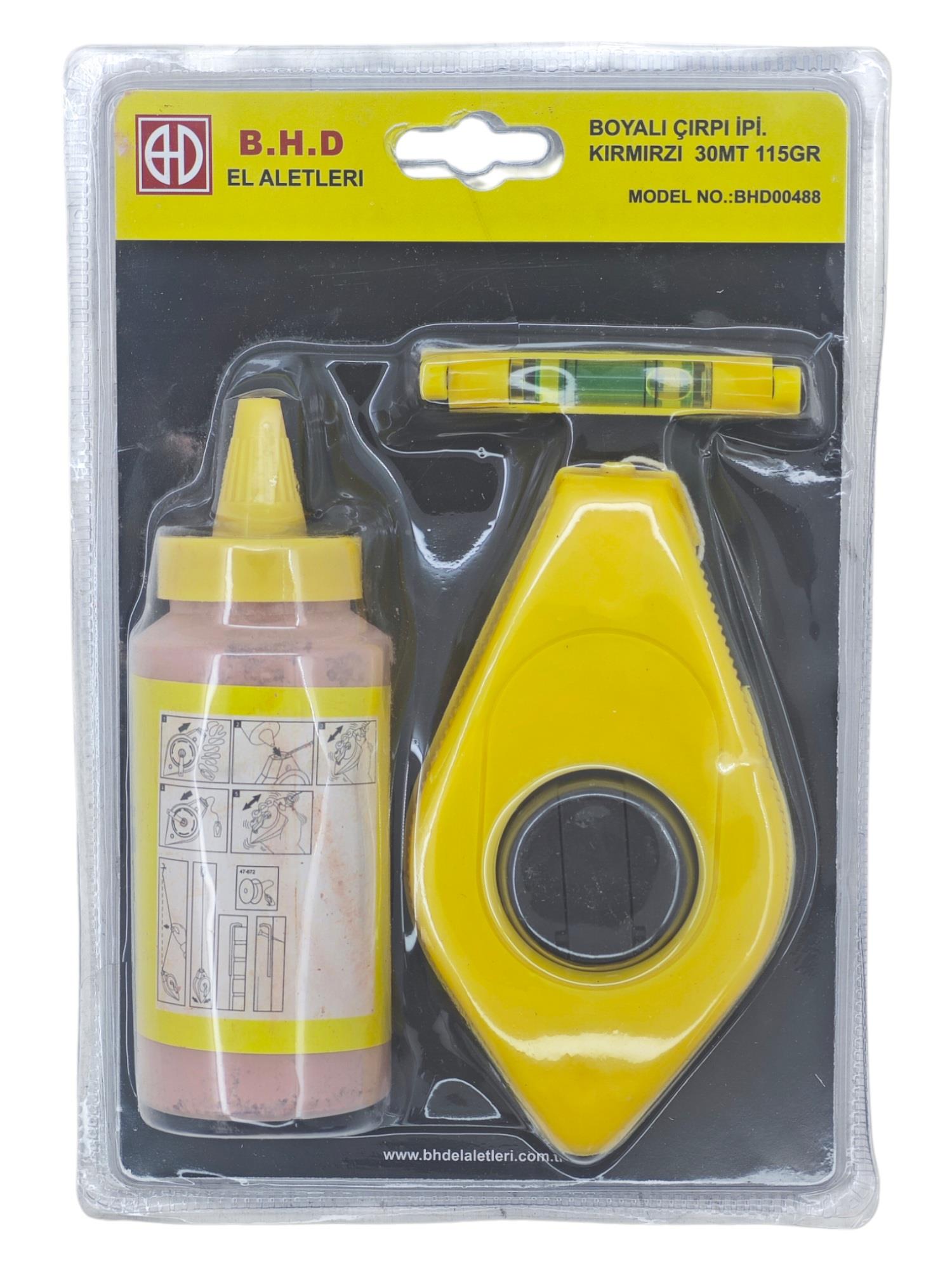 BHD00488   B.H.D Boyalı Çırpı İpi 30m 115gr - Kırmızı