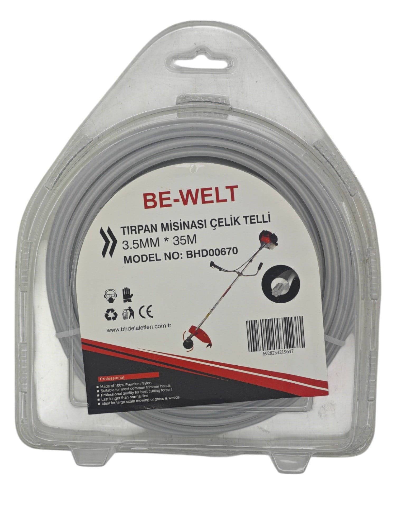 BHD0670   B.H.D Çelik Telli Tırpan Misinası 3.5mm 35m