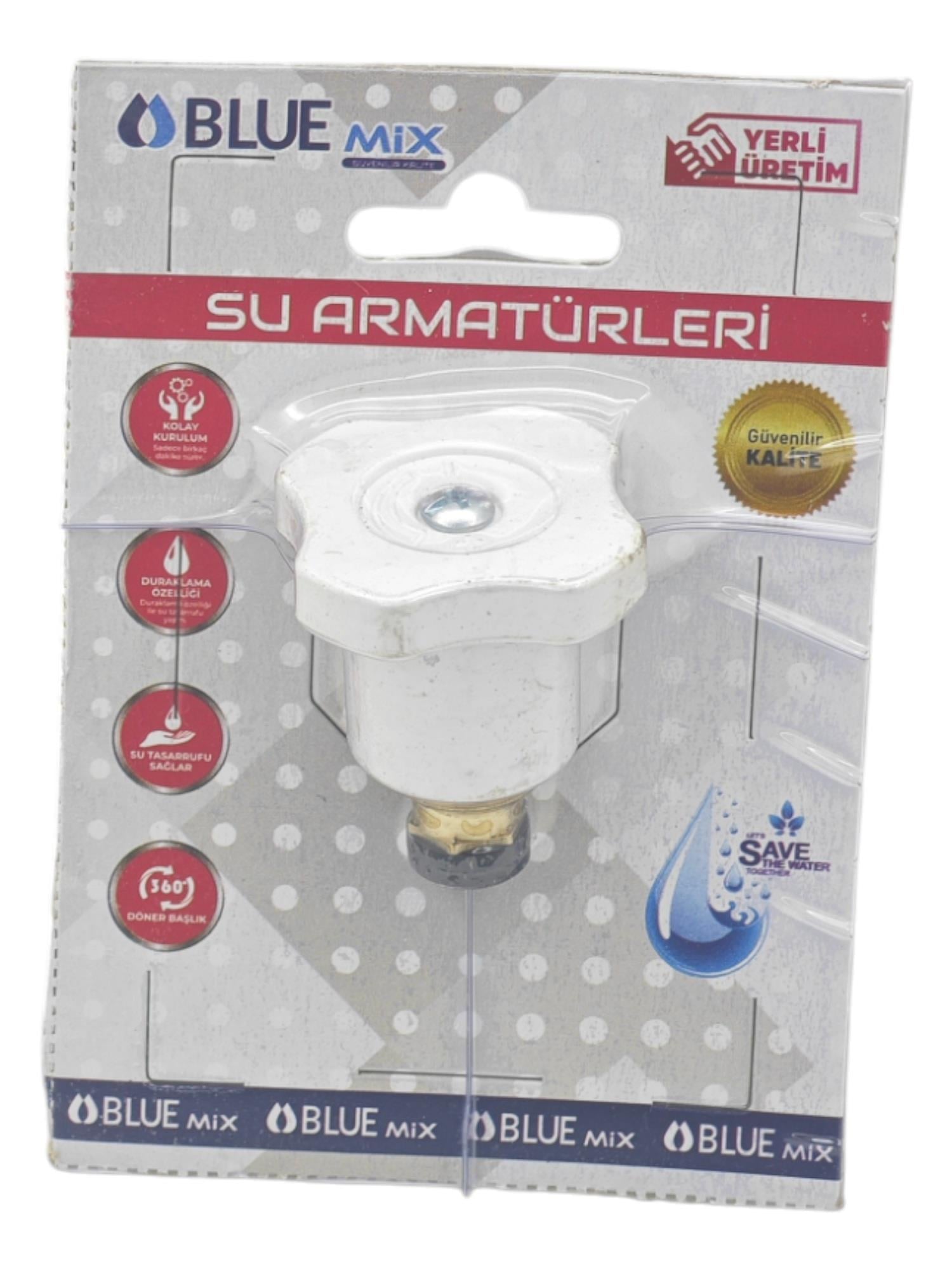 BL-3215   Bluemix Taharet Kapak Takımı - Beyaz - Papatya