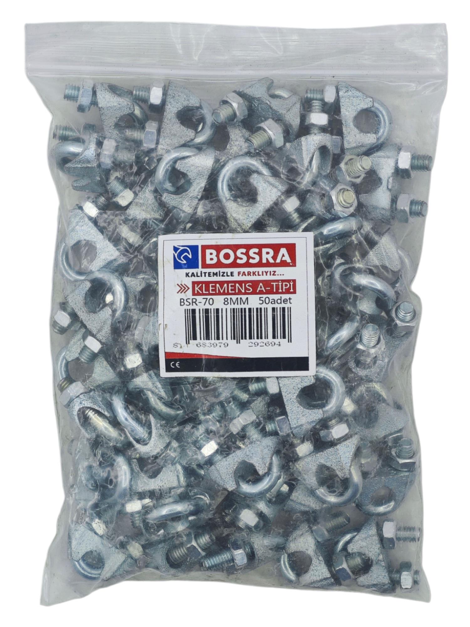 BSR-70   Bossra A-Tipi Metal Klemens 8mm