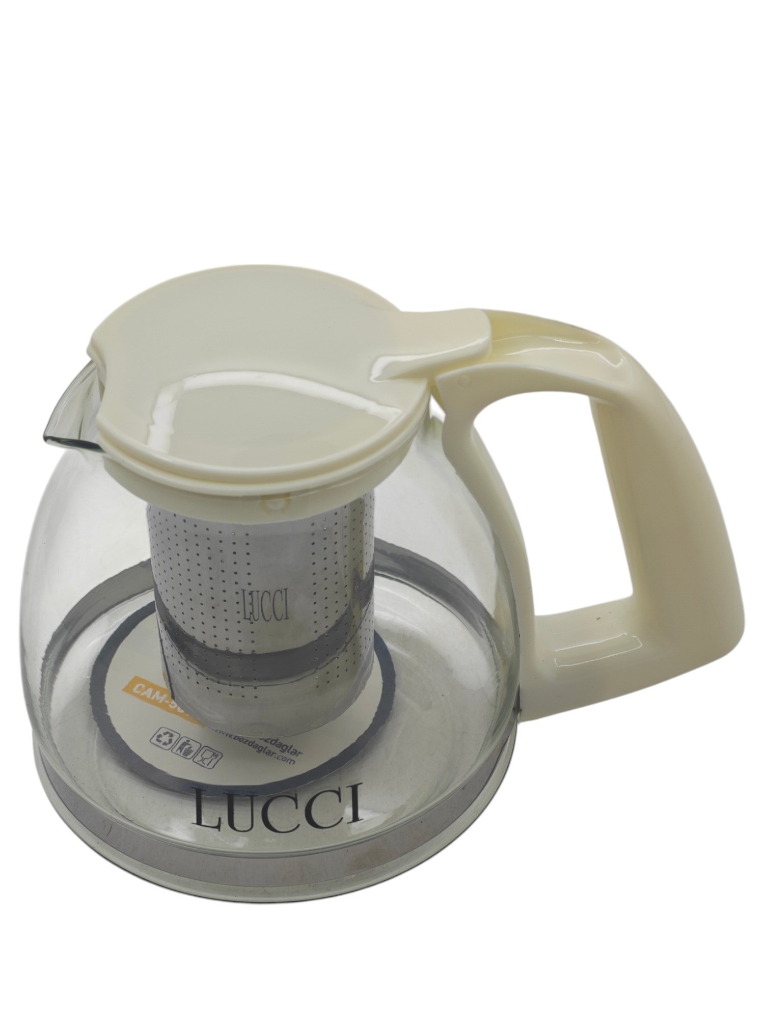 CAM-5695   Lucci Süzgeçli Cam Demlik 900ml