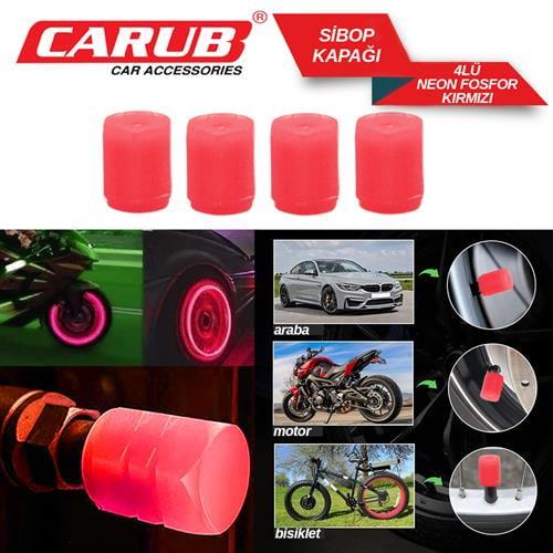 Carub Sibop Kapağı 4 Lü Neon Fosfor Kırmızı