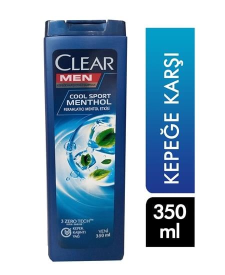 Clear 350 Ml Şamp. Men Cool Sport Menthol