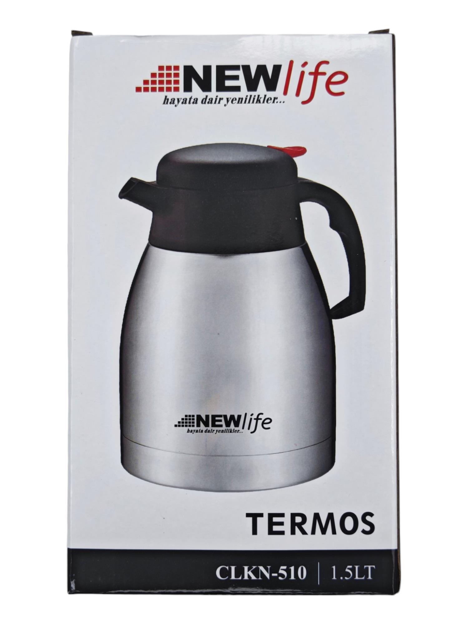 Clkn-510   Newlife Metal Termos 1.5Lt - Mandallı