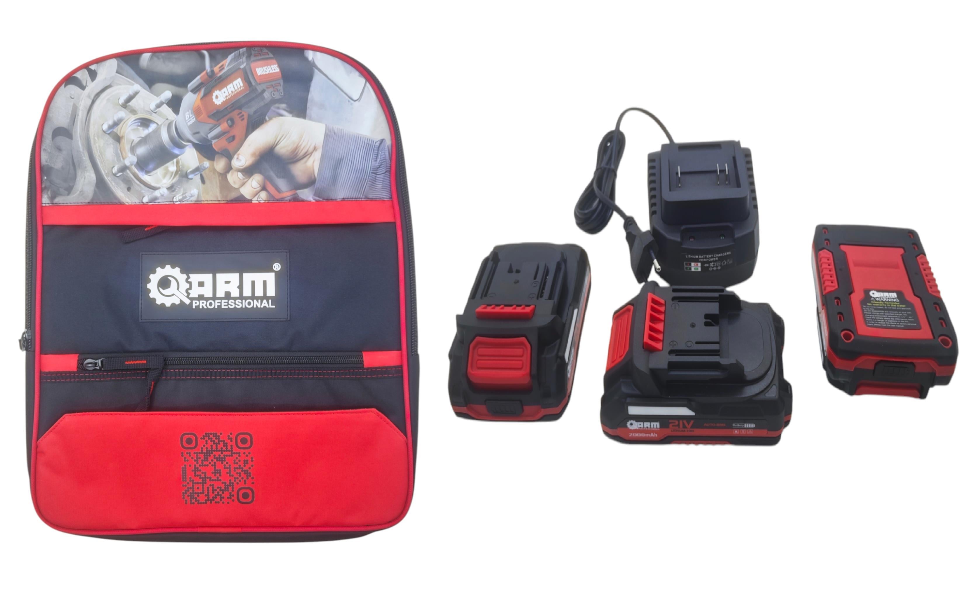 CM-2.0A-F   ARM 21V 2.0A 3lü Batarya Seti + Sırt Çantası