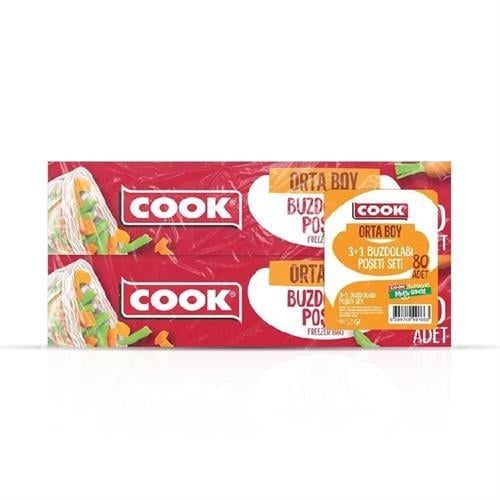 Cook Buzdolabı Poşeti 4 lü Orta Boy 24*38
