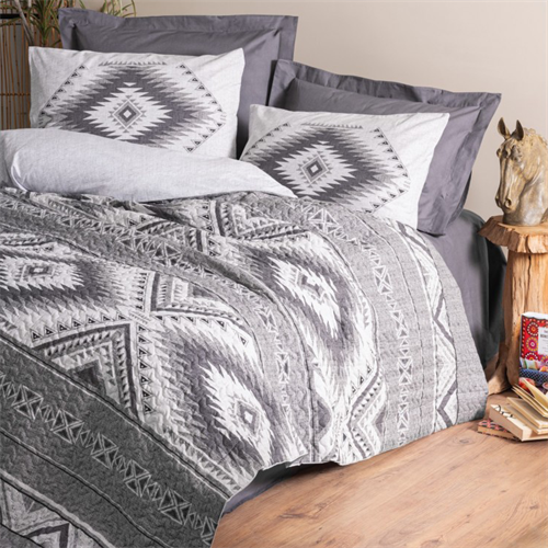 Cotton Box Ethnic Çift Kişilik Complete Set Delos Antrasit