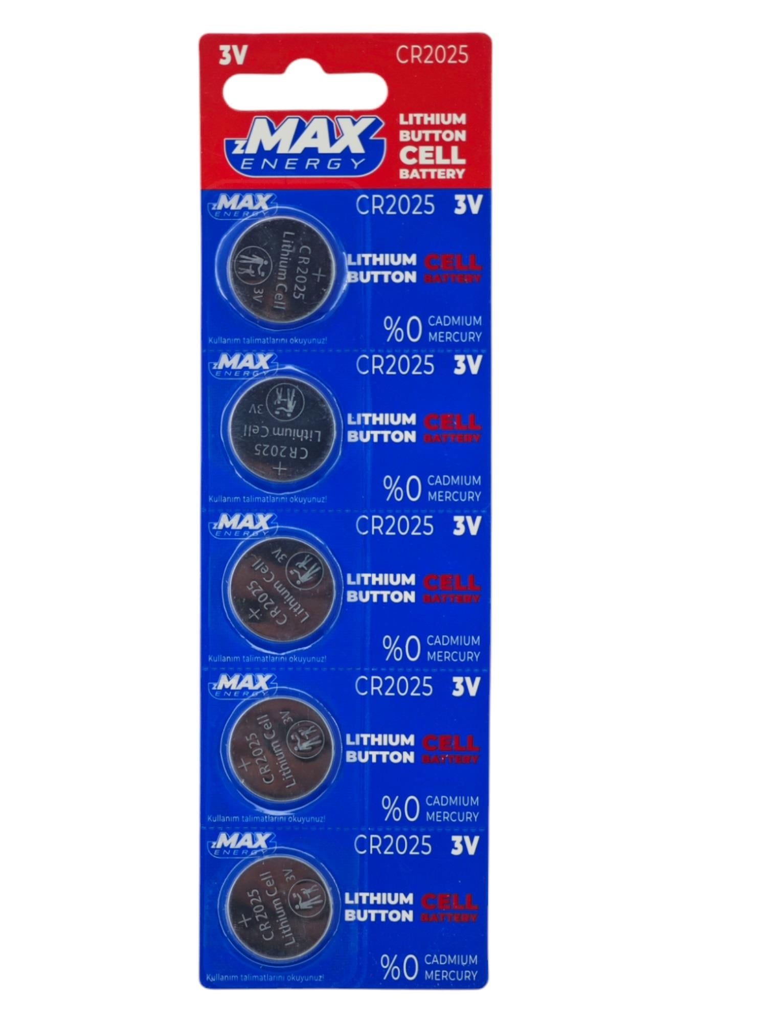 CR2025   zMax Energy Lithium Para Pil 3V