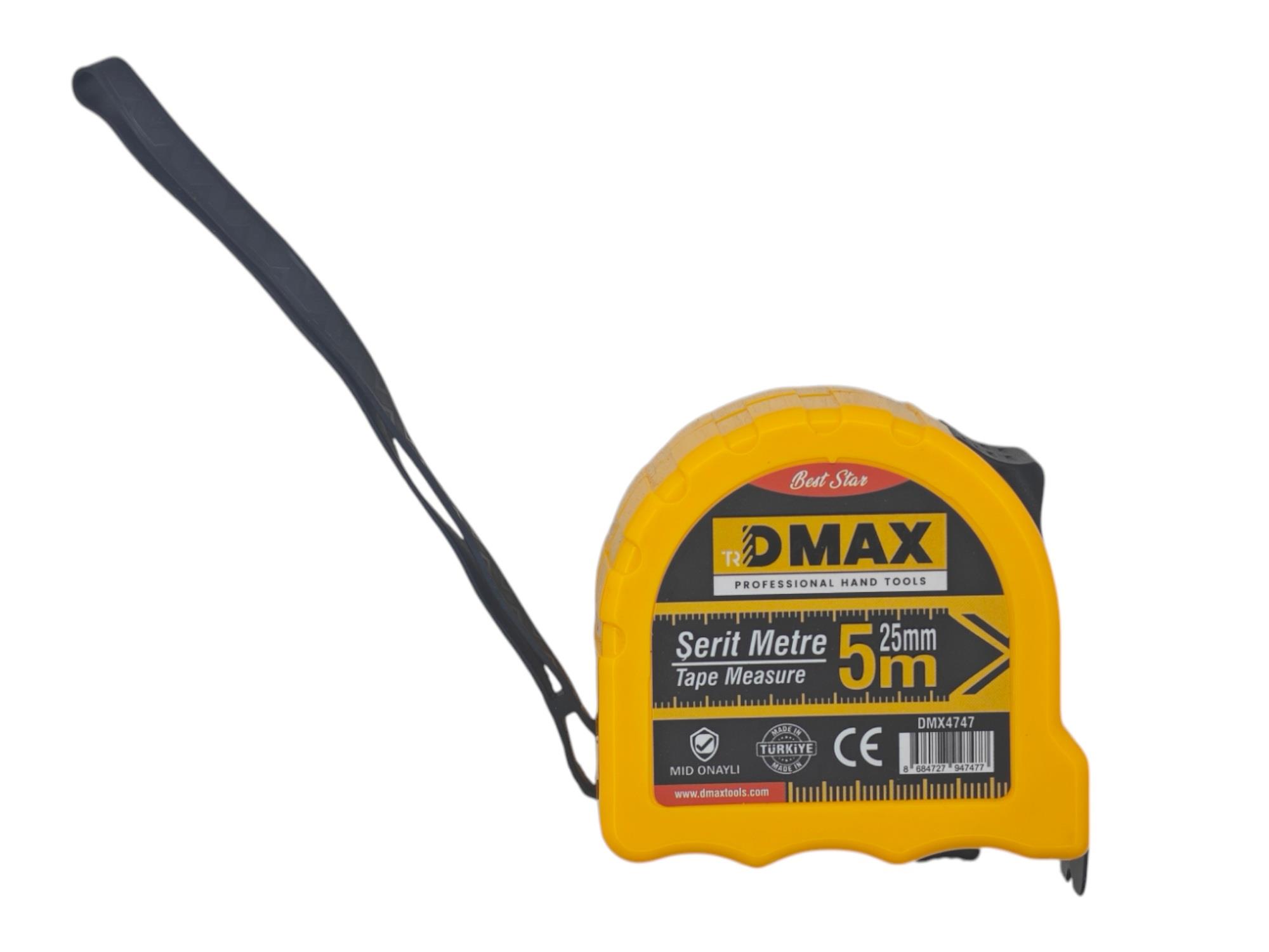 DMX4747   Dmax Professyonel Şerit Metre 5m*25mm
